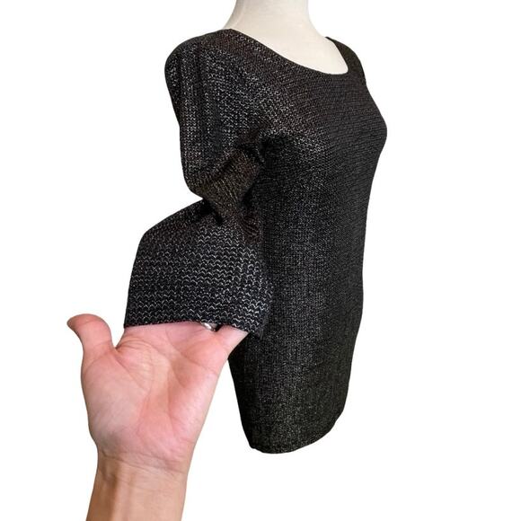 BCBG Generation Black Metallic Open Back Mini Dress XS - Picture 7 of 8